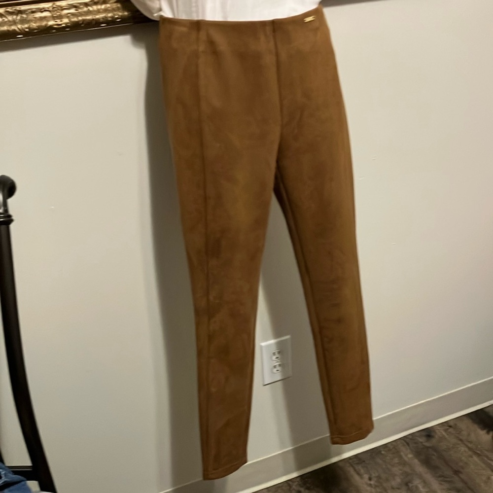 Ivanka Trump Faux Suede Women’s Brown Pants size XS/stretch